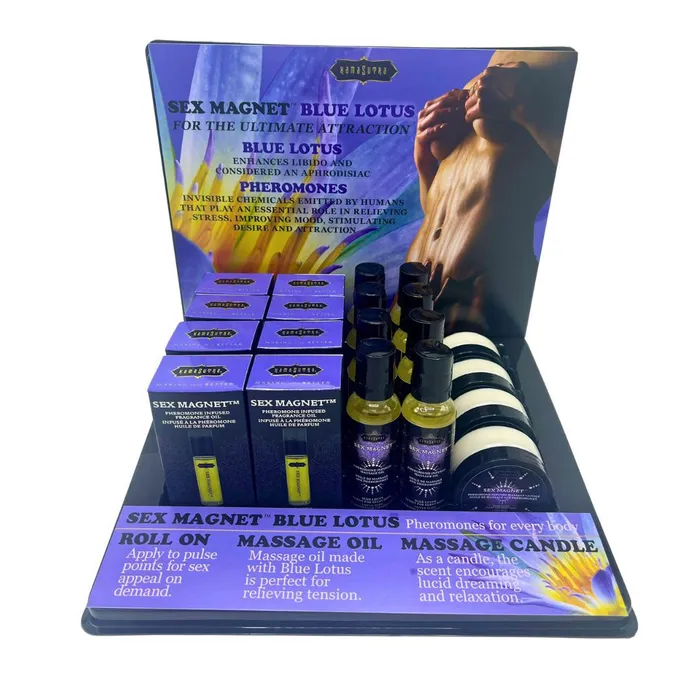 Kama Sutra Vibrators Blue Lotus Sex Magnet Pheromone Prepack Display