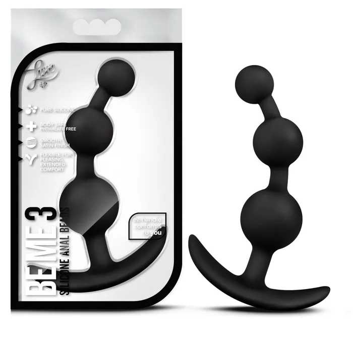 Luxe Be Me 3 Black Blush Novelties Anal