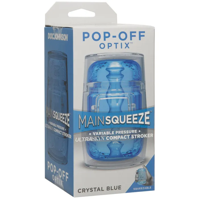 Main Squeeze PopOff Optix Crystal Blue Doc Johnson Vibrators