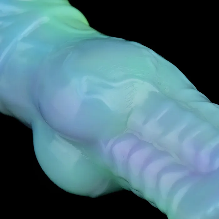 Male Sex Toys Domlust Luminous Monsterdildo Cock Sleeve Silicone Penis Ring Condom Extender Sex Toy for Men