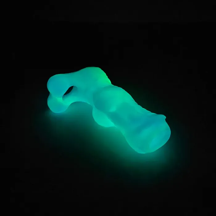Male Sex Toys Domlust Luminous Monsterdildo Cock Sleeve Silicone Penis Ring Condom Extender Sex Toy for Men