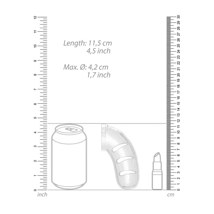 Male Sex Toys Man Cage 11 Male 45 Inch Clear Chastity Cage With Anal Plug Shots Toys