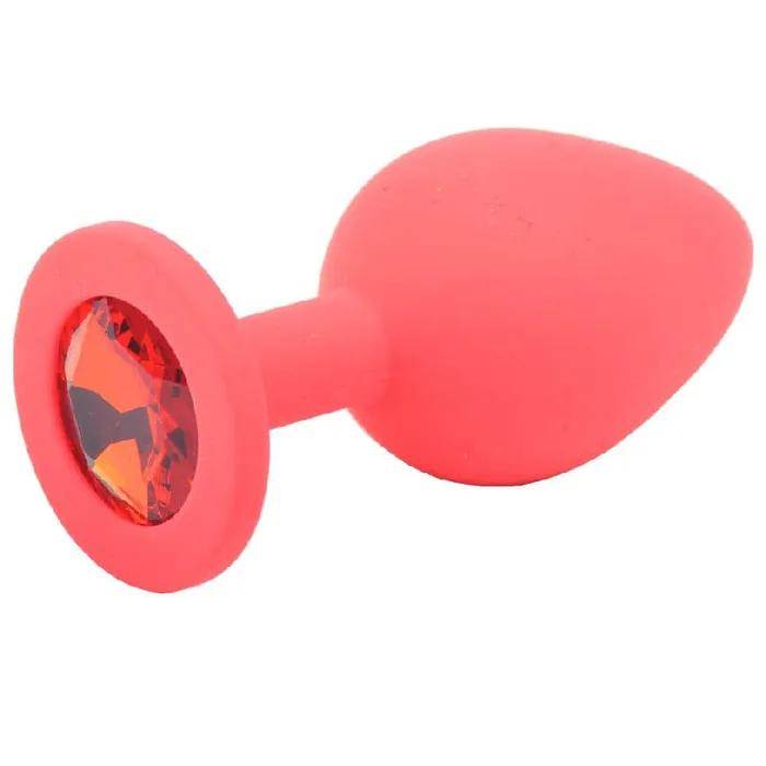 Medium Red Jewelled Silicone Butt Plug Various Toy Brands Anal