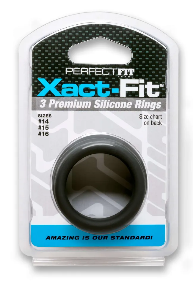 Perfect Fit Xact Fit 3 Premium Silicone Rings 14 15 16 Anal