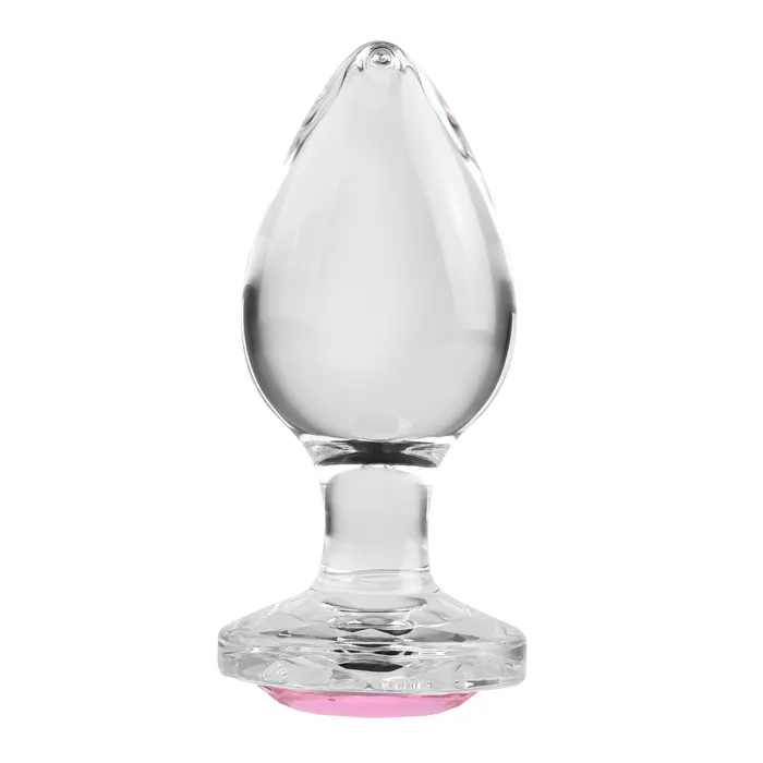 Pink Gem Glass Plug Small Pink Sale Specials Anal