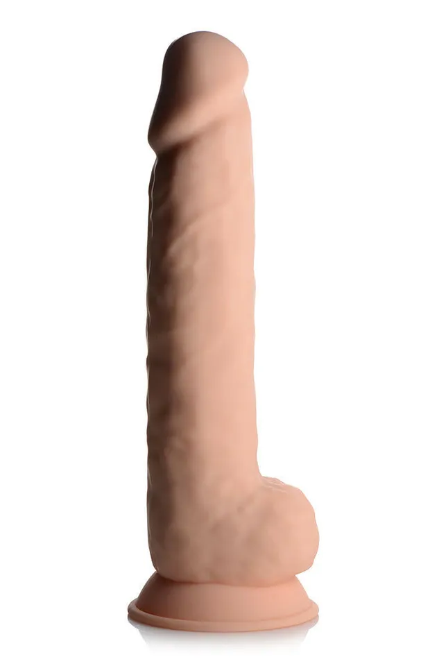 Sale Fleshstixxx 10 Inch Silicone Dildo With Balls Vanilla Dildos