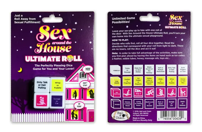 Sex Around the House Ultimate Roll Dice Game Ball Chain Couples