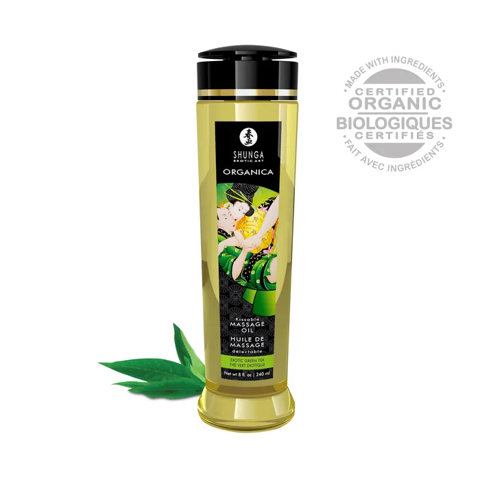 Shunga Couples Organica Massage Oils Green Tea 8 Fl Oz