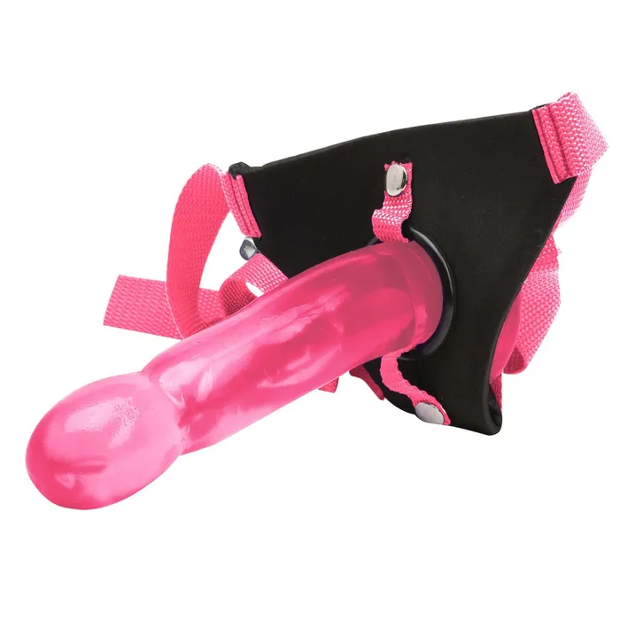 Topco Female Sex Toys Climax Strapon Pink Ice Dong Harness Set