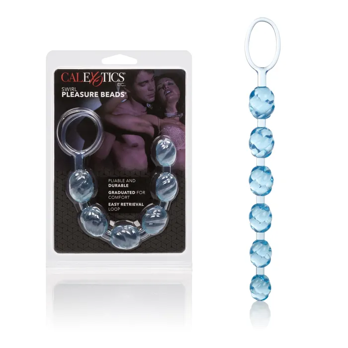 Vibrators Swirl Pleasure Beads Teal Blue by California Exotic Novelties CalExotics Vibrators Swirl Pleasure Beads Teal Blue by California Exotic Novelties CalExotics