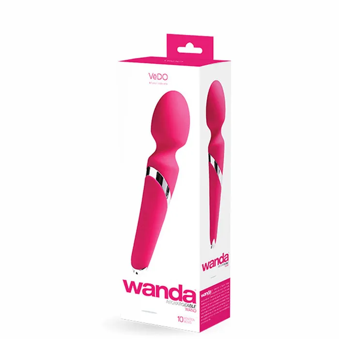 Vibrators Wanda Rechargeable Wand Foxy Pink VeDO
