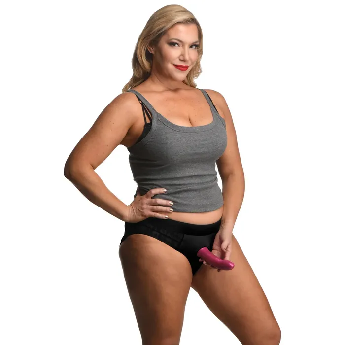 XR Brands Female Sex Toys Lace Envy Black Crotchless Panty Strapon Harness 2XL XR Brands Female Sex Toys Lace Envy Black Crotchless Panty Strapon Harness 2XL