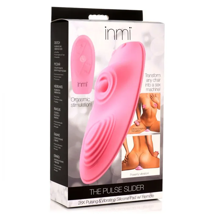 XR Brands Female Sex Toys The Pulse Slider 28X Pulsing and Vibrating Silicone Pad with Remote
