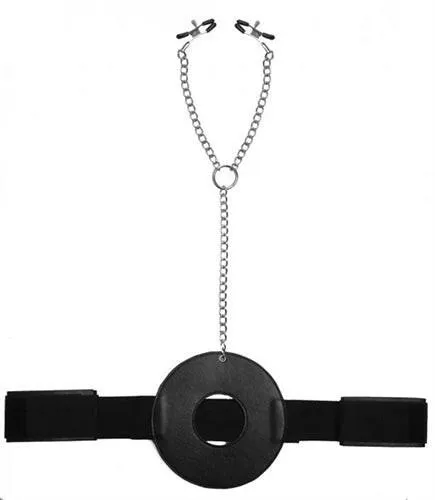 XR Brands Master Series Female Sex Toys Detained Restraint System With Nipple Clamps XR Brands Master Series Female Sex Toys Detained Restraint System With Nipple Clamps
