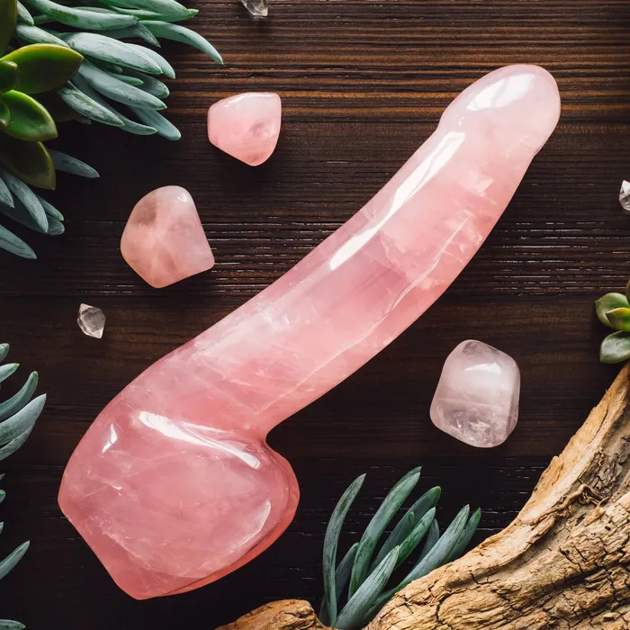 Yoni Gem Stones Female Sex Toys Large Rose Quartz Dildo