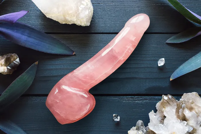 Yoni Gem Stones Female Sex Toys Large Rose Quartz Dildo