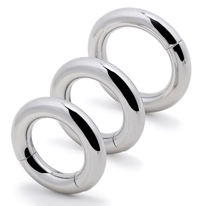 0644M Babe Magnet Stainless Steel Magnetic Ball Stretcher Ring Medium Moonwell Male Sex Toys