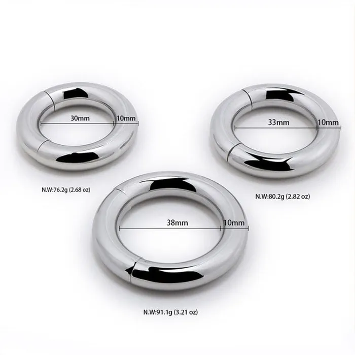 0644M Babe Magnet Stainless Steel Magnetic Ball Stretcher Ring Medium Moonwell Male Sex Toys