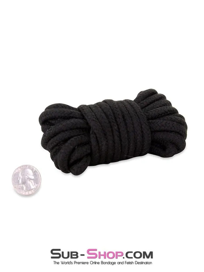 2749M Rope Bondage Quickie Black Bondage And Fetish Cotton Rope 15 feet MEGA Deal Moonwell Couples
