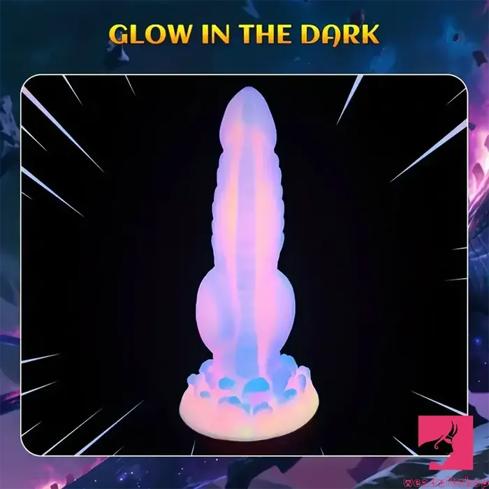 814in Colorful Soft Flexible Fantasy Big Luminous Monster Dildo Weadultshop Dildos
