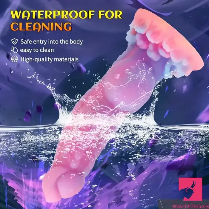 814in Colorful Soft Flexible Fantasy Big Luminous Monster Dildo Weadultshop Dildos