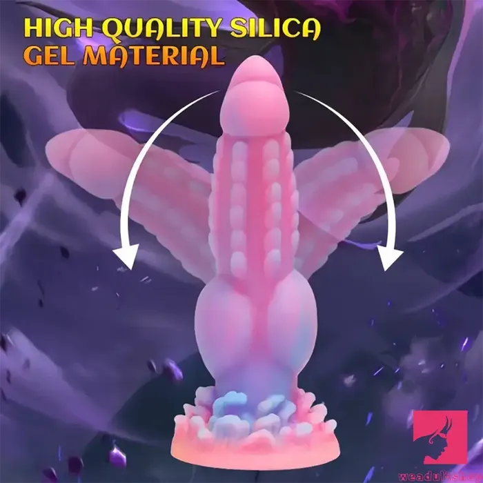 814in Colorful Soft Flexible Fantasy Big Luminous Monster Dildo Weadultshop Dildos