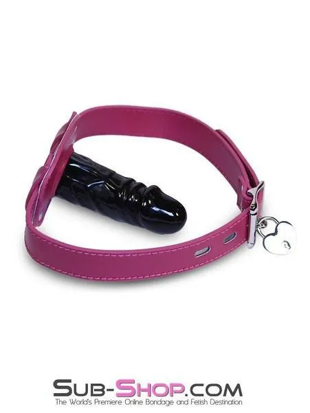 9054DLSIS Sissy Boi Deep Throat Sex Bomb CrossDressing Sissy Pink Locking 4 Long Rubber Penis Gag Idea Male Sex Toys
