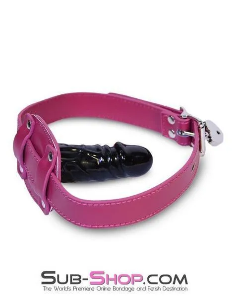 9054DLSIS Sissy Boi Deep Throat Sex Bomb CrossDressing Sissy Pink Locking 4 Long Rubber Penis Gag Idea Male Sex Toys