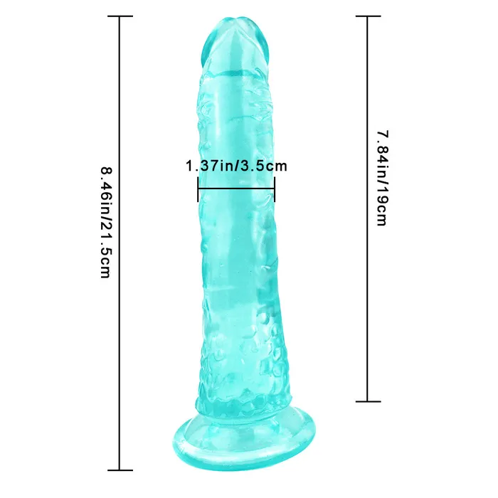 Anal 8 Inch small straight green dildo