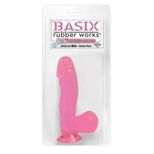 Basix Rubber Works 65 Inch Dong With Suction Cup Pink Pipedream Dildos