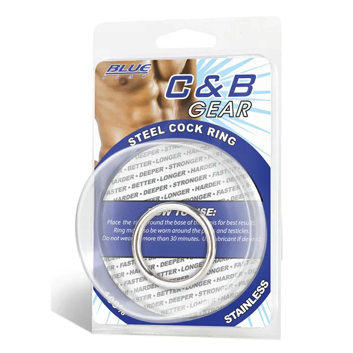 Blue Line Men Male Sex Toys Steel Cock Ring 13