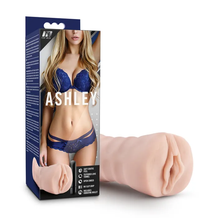 Blush Novelties Ashley Vibrating Sleeve Soft Ribbed Fun with Tingles for Solo or Couples Male Sex Toys