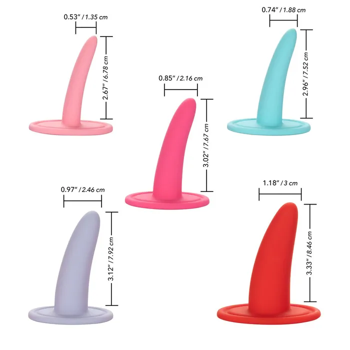 Calexotics Female Sex Toys Title Fun Silicone Vaginal Dilator Set with Mini Bullet for Comfort and Confidence