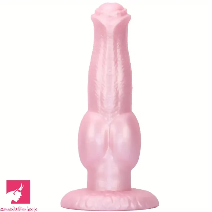 Dildos 877in Soft Silicone Dog Knot Odd Design For Women Cock Dildo Weadultshop