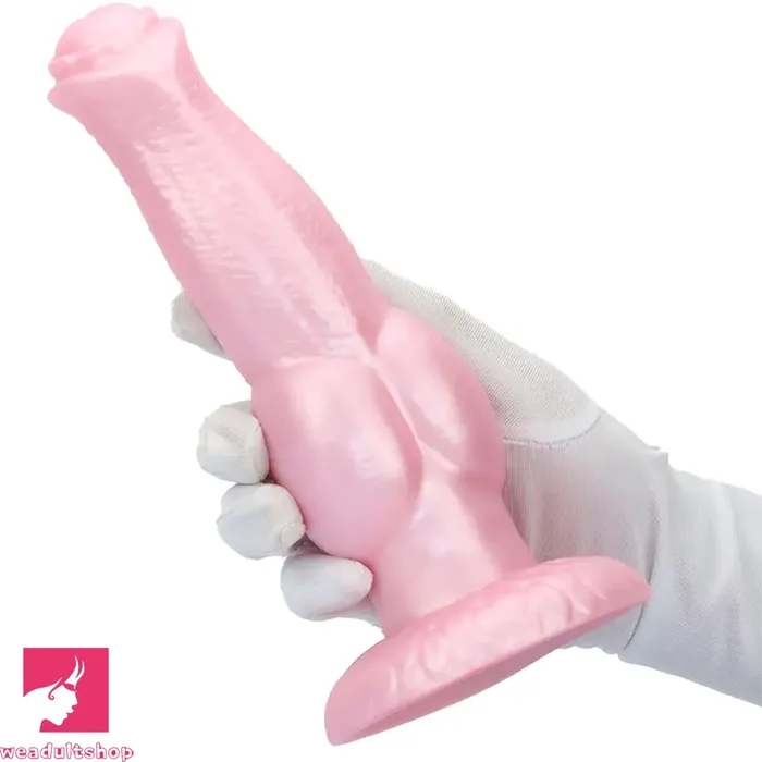 Dildos 877in Soft Silicone Dog Knot Odd Design For Women Cock Dildo Weadultshop