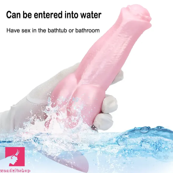 Dildos 877in Soft Silicone Dog Knot Odd Design For Women Cock Dildo Weadultshop