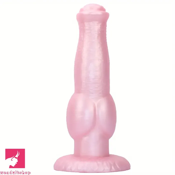 Dildos 877in Soft Silicone Dog Knot Odd Design For Women Cock Dildo Weadultshop