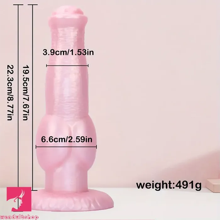 Dildos 877in Soft Silicone Dog Knot Odd Design For Women Cock Dildo Weadultshop