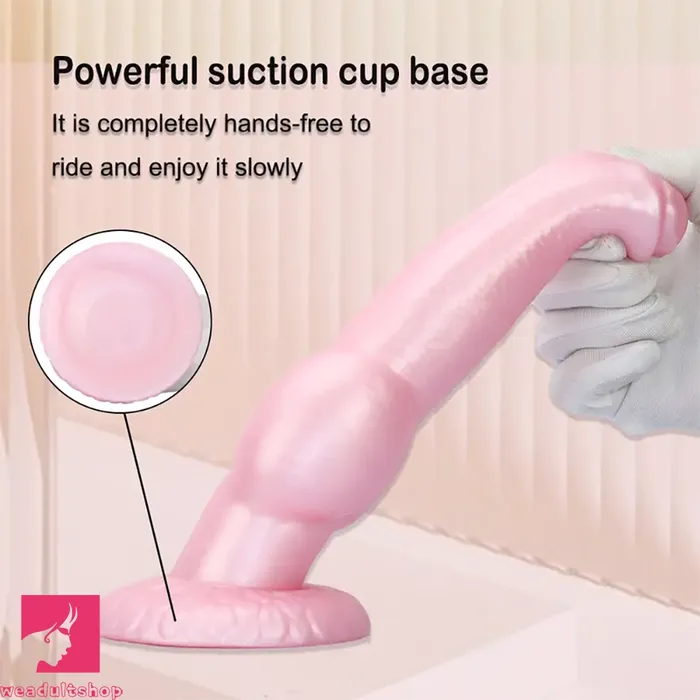 Dildos 877in Soft Silicone Dog Knot Odd Design For Women Cock Dildo Weadultshop