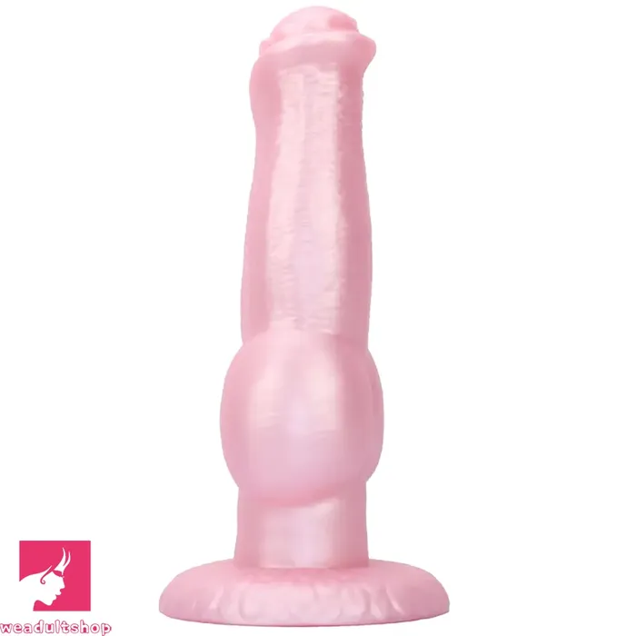 Dildos 877in Soft Silicone Dog Knot Odd Design For Women Cock Dildo Weadultshop