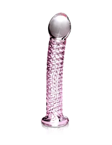 EcoFriendly Glass Toy Tapered Tip Ribbed Shaft Adventure Pipedream Anal