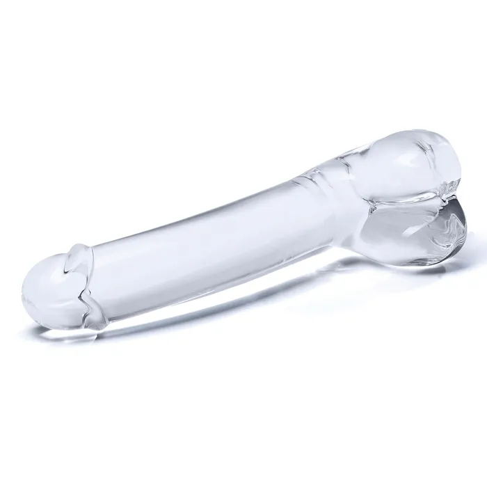 Electric Novelties Dildos 7 Inch Realistic Curved Glass GSpot Dildo Clear