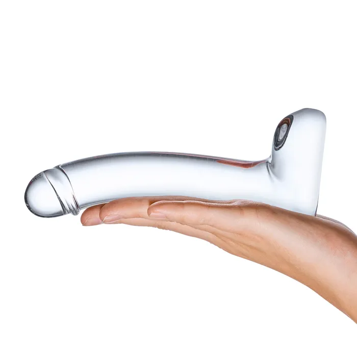 Electric Novelties Dildos 7 Inch Realistic Curved Glass GSpot Dildo Clear