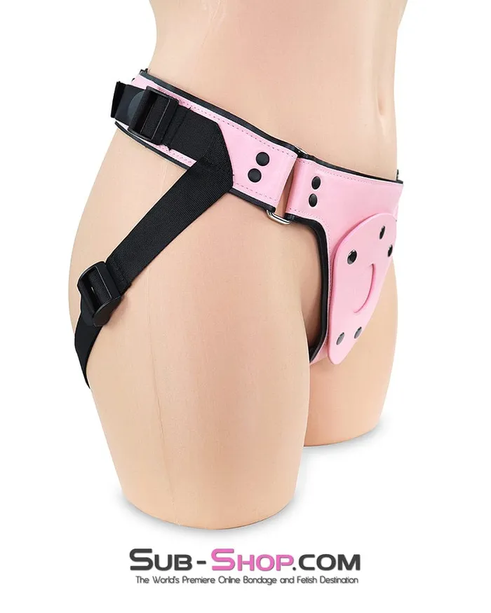 Female Sex Toys 8873DLSIS Femme Domme Pretty Pink Sissy Boi Professional Dominatrix and Black Strap on Harness Moonwell