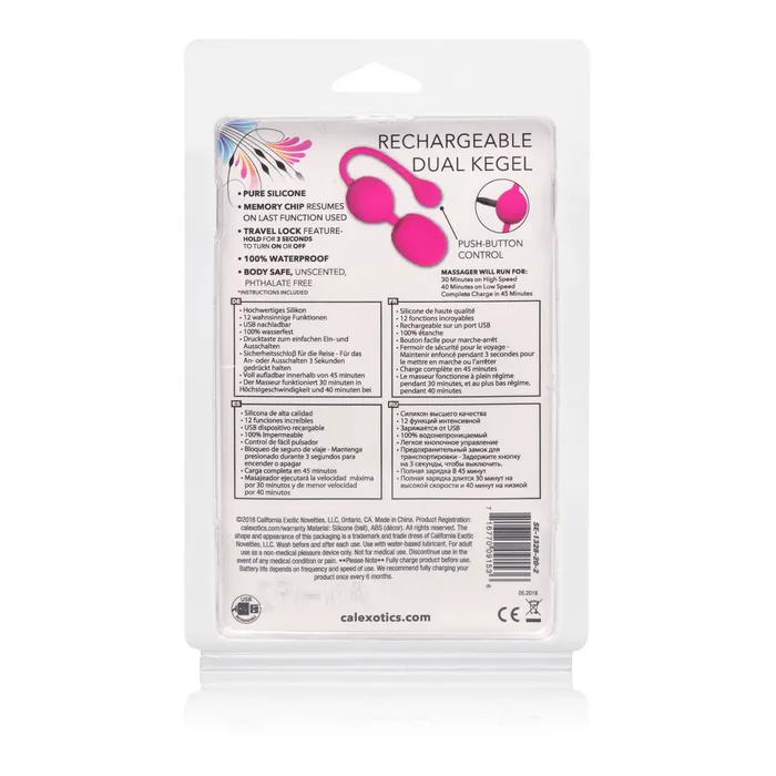 Female Sex Toys Calexotics EcoFriendly Rechargeable Kegel Buddy with 12 Fun Functions