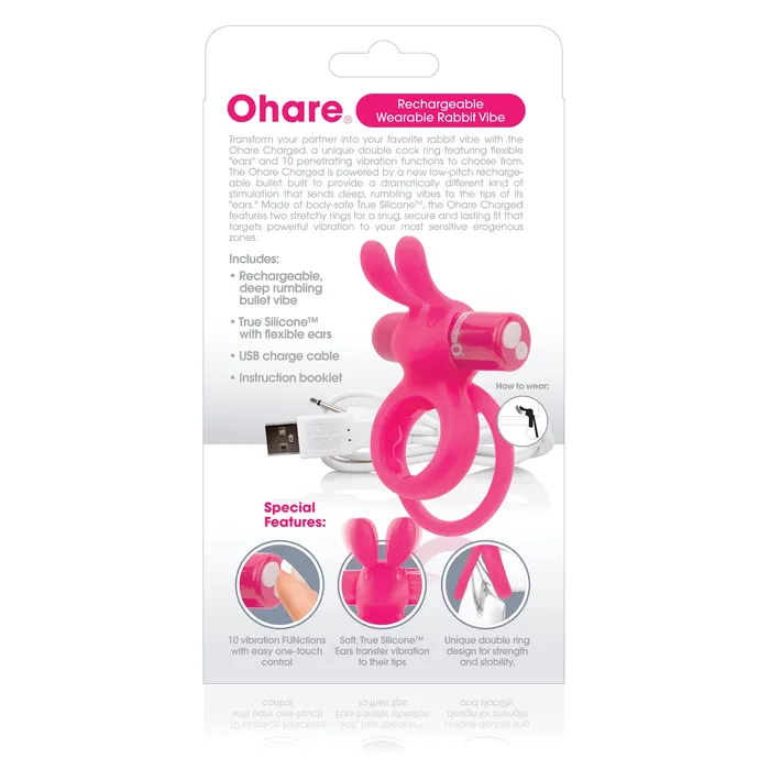 Female Sex Toys Screaming O Charged Ohare Rabbit Vibe Rechargeable Fun with 10 Exciting Vibrations