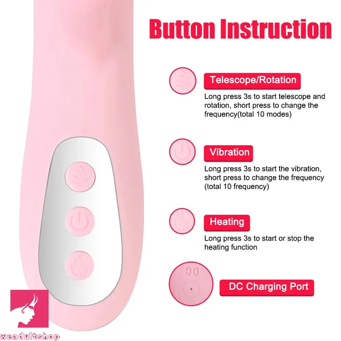 Female Sex Toys Weadultshop 1024in Thrusting Vibrating Heating Big Dildo With Tongue Licking Toy