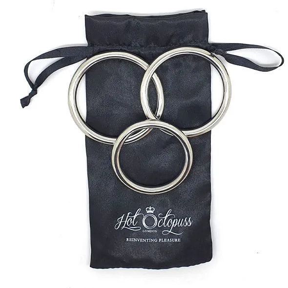 Hot Octopuss Male Sex Toys Stainless Steel 3 Ring Set 45mm 50mm 55mm Rings