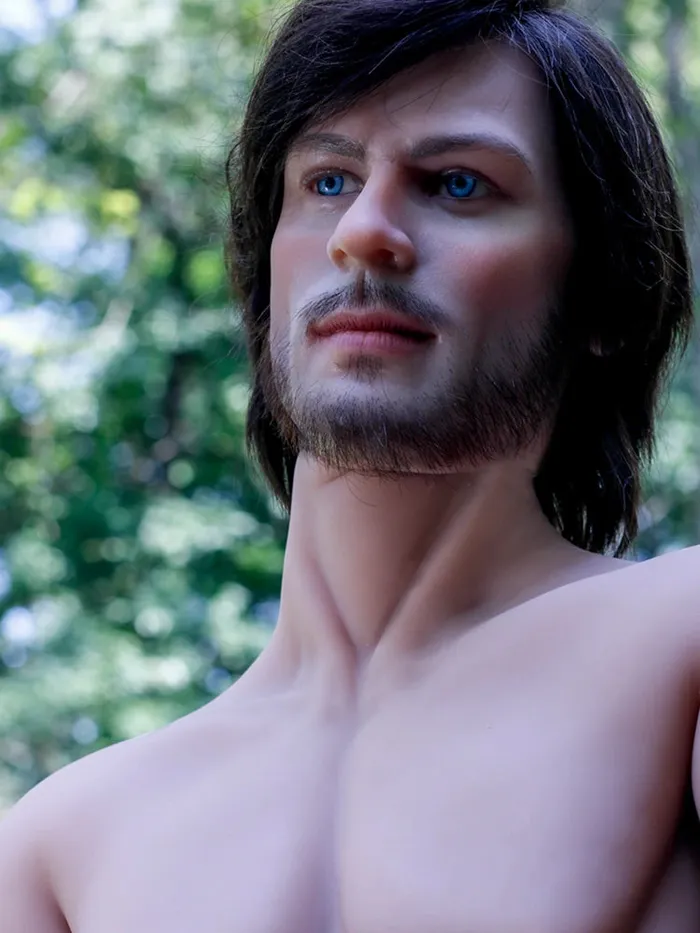 HR Doll Male Sex Toys F3881167cm5ft547kg Kindness Smile Silicone Head Gay Male Sex Doll HR Doll