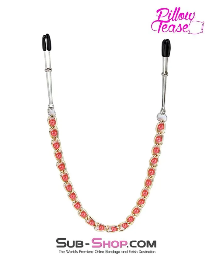 Idea Anal 1488RSSIS Sissy Boi Pink Sissy Training Beaded Gold Standard Beaded Jewel Tweezer Clamps Idea Anal 1488RSSIS Sissy Boi Pink Sissy Training Beaded Gold Standard Beaded Jewel Tweezer Clamps